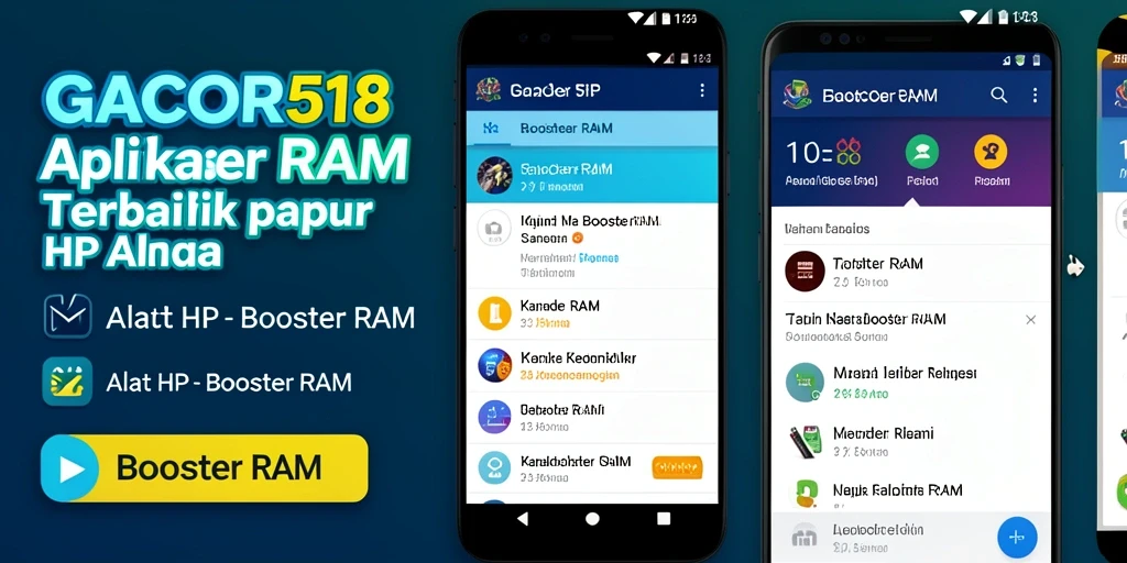 Antarmuka GACOR518 menampilkan opsi pembersihan RAM yang sederhana dan efektif.