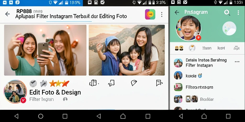 Tampilan antarmuka RP888 yang intuitif dan menarik untuk editing foto.