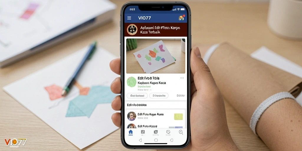 Antarmuka pengguna VIO77 dengan fitur Edit Foto Kertas Kaca.